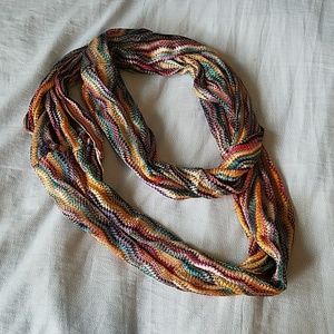 Multi-colored scarf.